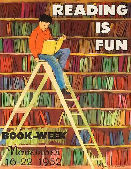 Children's Book Week poster 1952 - art by Roger Duvoisin