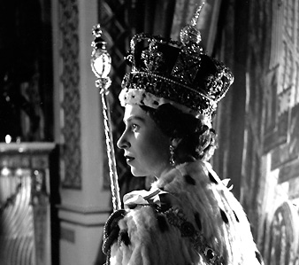 Photo taken of the queen on her coronation (2 June 1953)—by Cecil Beaton